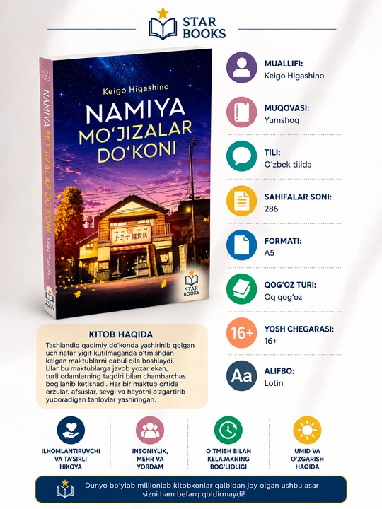 NAMIYA mo‘jizalar do‘koni. Keygo Xigasino