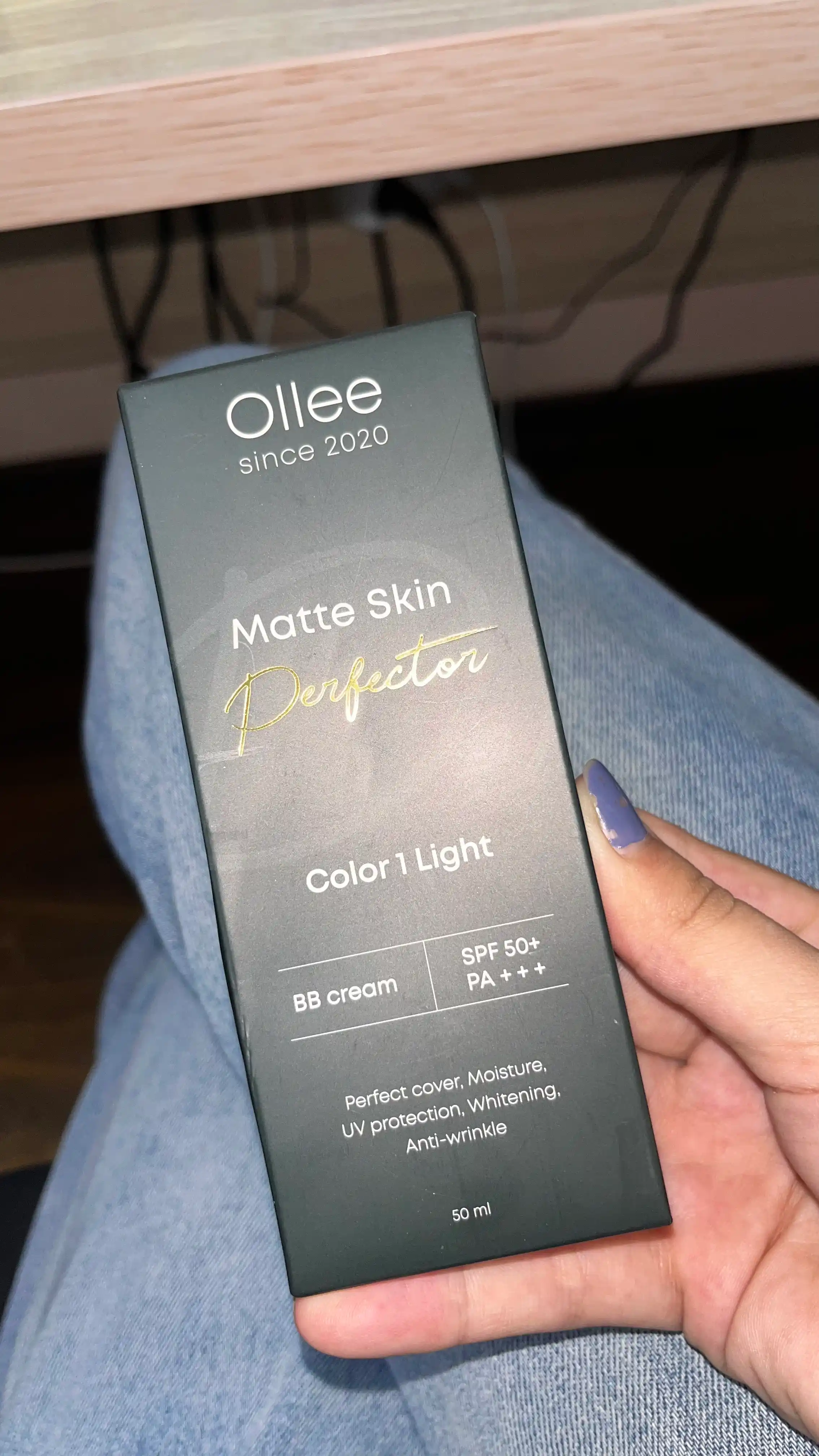 Quruq, normal va aralash teri uchun OLLEE SPF50+ BB-xiralashtiruvchi kremi, 50 ml
