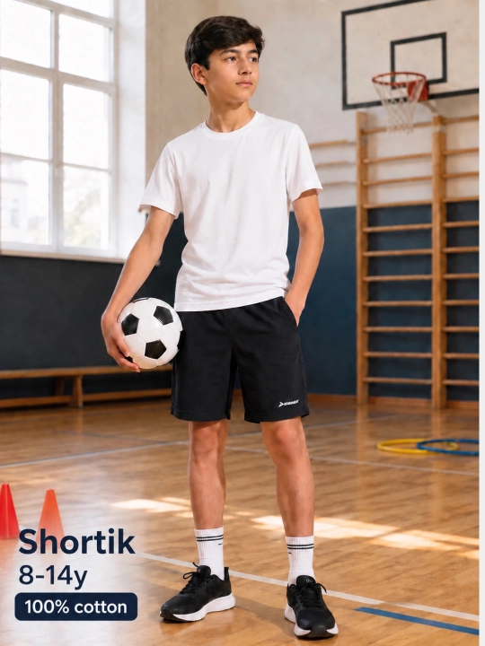 O'g'il bolalar uchun shortik, 8-13 yoshga - 