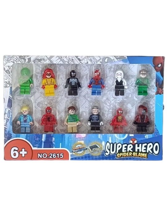 Набор мини-фигурок для детей, Spider-Man и Marvel, совместимо с Lego
