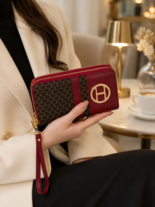 Ayollar hamyoni va portmone — zamonaviy qora clutch, kundalik aksessuar