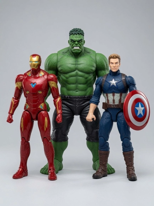 Marvel Avengers o'yinchoqlar to'plami: Halk, Temir odam, Kapitan Amerika - 