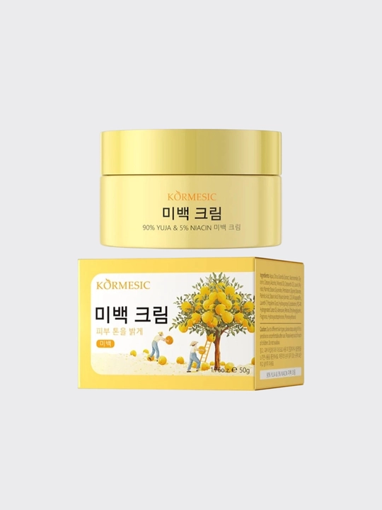 Kormesic koreys kremi 90% yuju va niatsinamid bilan: yorqinlik, namlash, himoya, 50 g