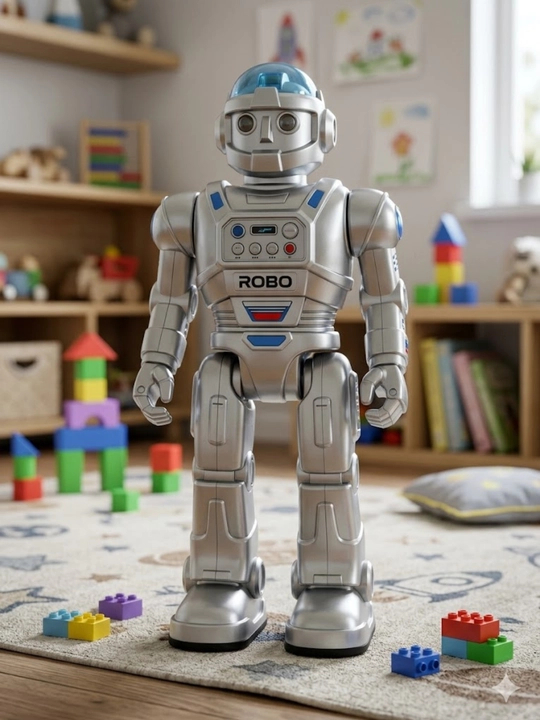 Interaktiv o'yinchoq robot bolalar uchun, yuradigan musiqiy va chiroqli kosmik robot - 