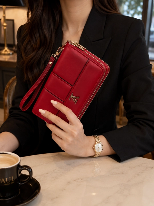 Ayollar hamyoni va portmone — zamonaviy qora clutch, kundalik aksessuar
