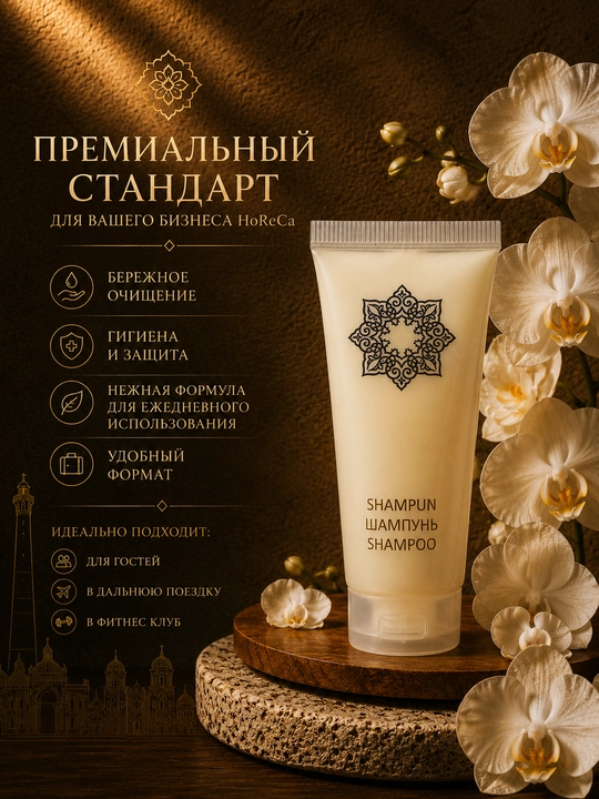 Шампунь для волос гостиничный, мини комплект (30 штук) 20 мл - 