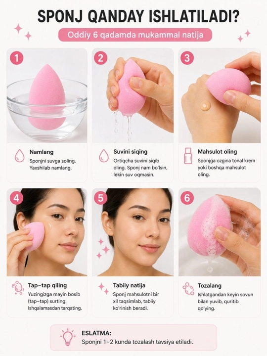Makiyaj uchun premium beauty blender sponj