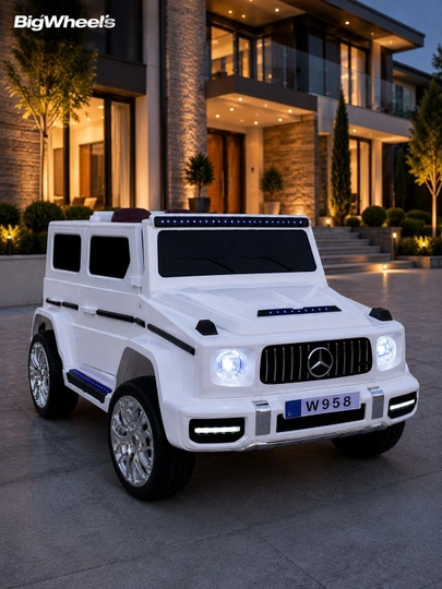 G-Class W958 bolalar elektromobili 12V, Bluetooth, LED va masofadan boshqaruv - 