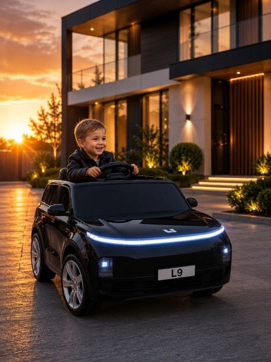 Детский электромобиль Li Auto L9 12V с Bluetooth, LED-подсветкой и пультом 2.4G