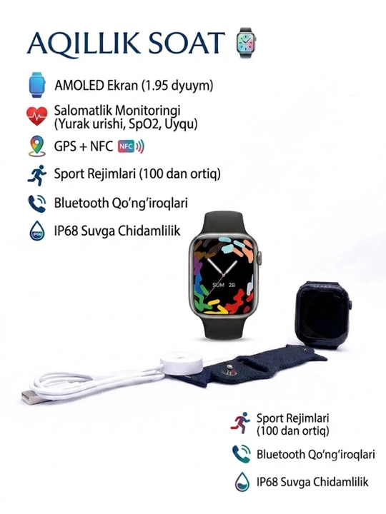 WS91 Max - bu zamonaviy va ko‘p funksiyali smart-soatlar
