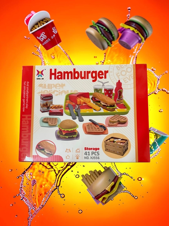 Детский игровой набор фастфуда "Hamburger Storage", 41 предмет