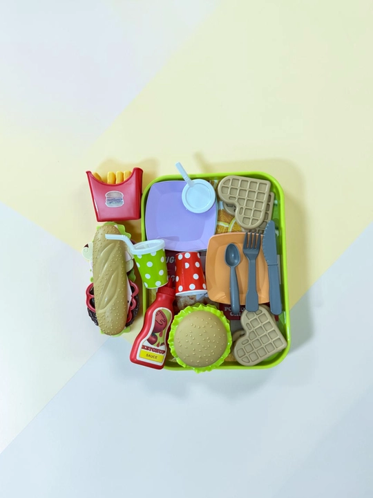 Детский игровой набор фастфуда "Hamburger Storage", 41 предмет