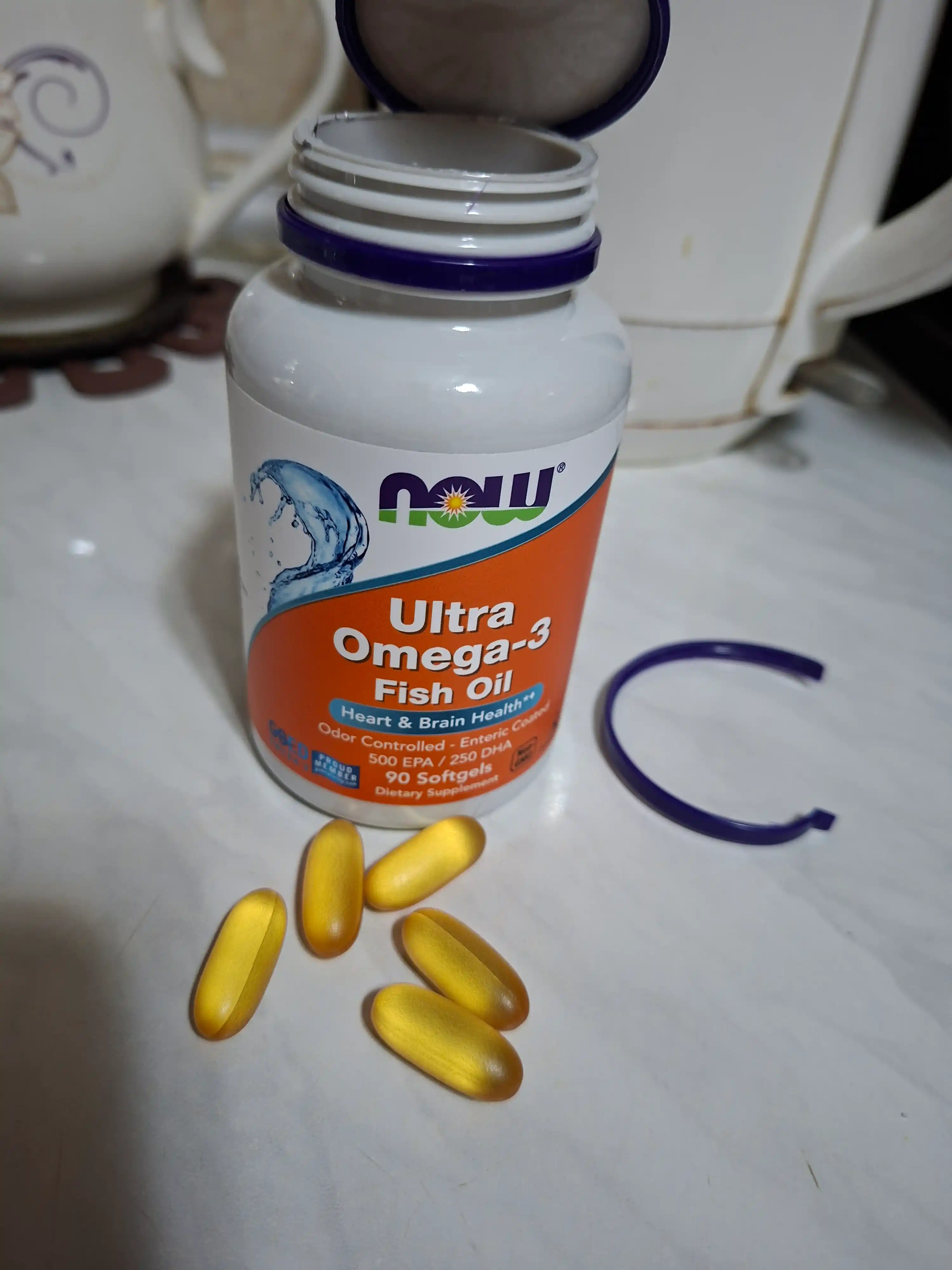 NOW Foods, Ultra omega-3, baliq yog‘i, 90 ta kapsula