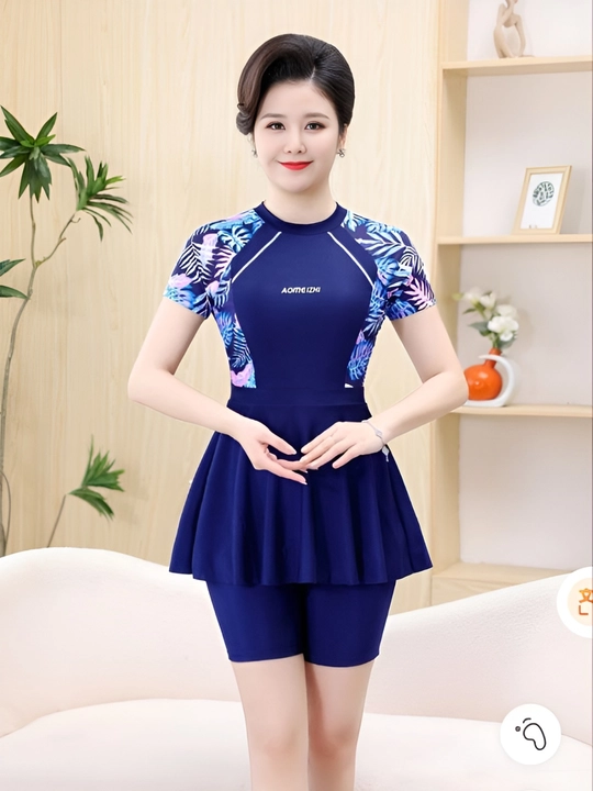 Ayollar uchun ikki qismli cho'milish kiyimi, razmer L,XL,2XL,3XL,4XL, bir o'lcham kichik