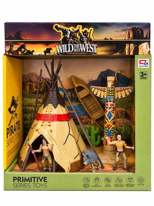 Игровой набор Primitive Series Toys «Поселение индейцев» - 