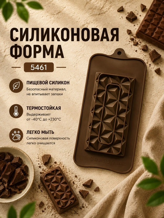 Anisa silikon qolipi – shokolad, konfet, muz va desertlar uchun - 