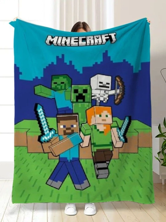 Флисовый плед Minecraft / K-Pop Demon Hunters 150x200 см