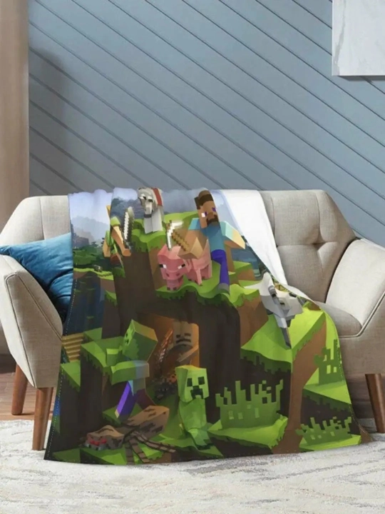 Флисовый плед Minecraft / K-Pop Demon Hunters 150x200 см