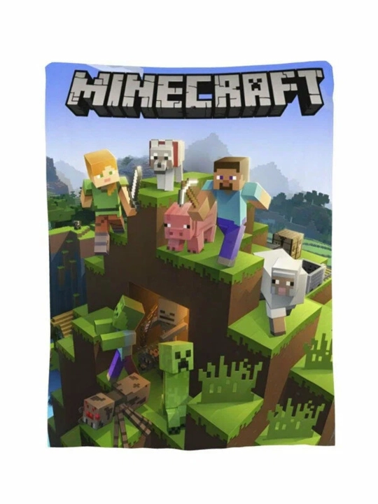 Флисовый плед Minecraft / K-Pop Demon Hunters 150x200 см