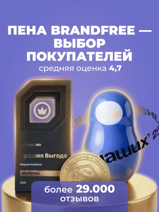 Oyna va ko‘zgular uchun ko‘pikli tozalagich, sirtlar uchun pena, 400 ml