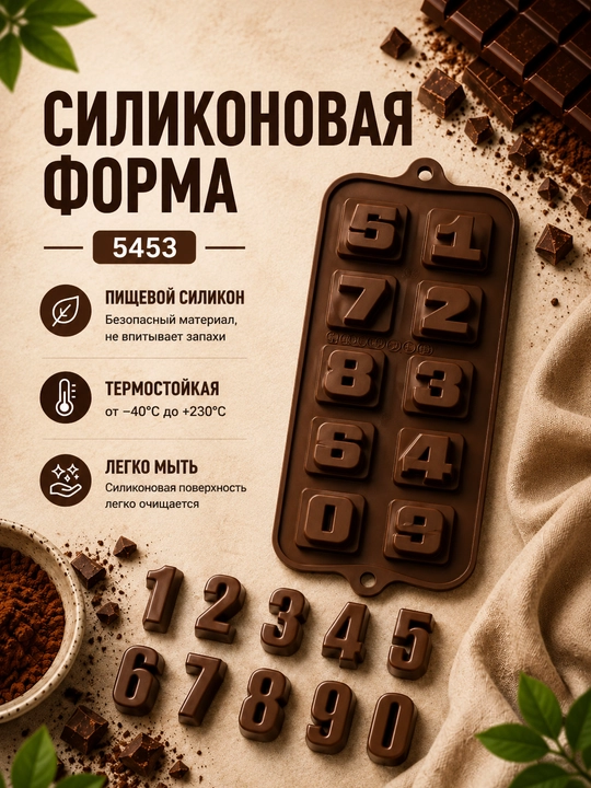 Anisa silikon qolipi – shokolad, konfet, muz va desertlar uchun - 