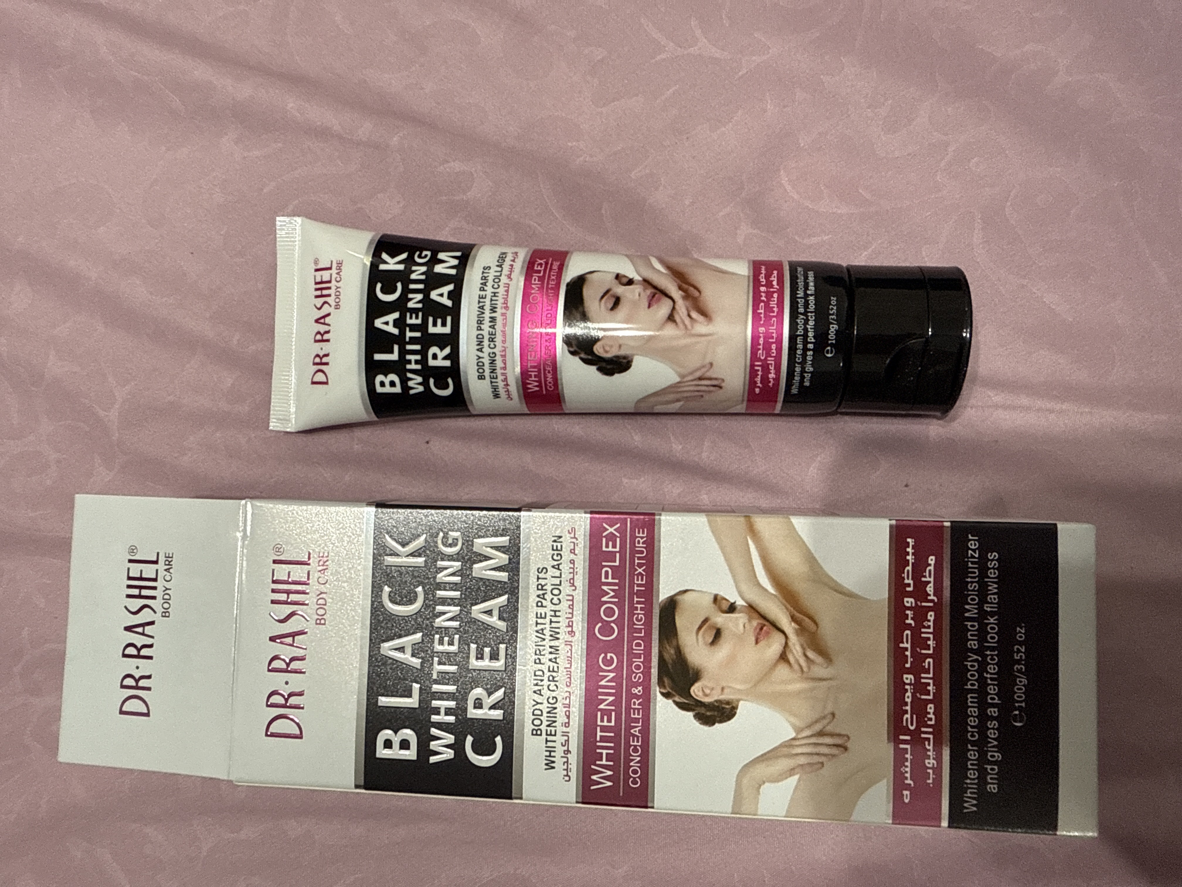 Dr. Rashel Black Charcoal, 100 ml, qora ko‘mirli intim zonalar uchun oqartiruvchi krem