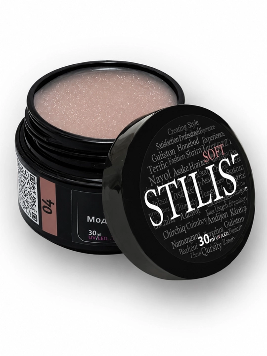 Gel №04 Shimmer, 30 ml, pushti tusli och jigarrang, tirnoqlar uchun, STILIST_STORE - 