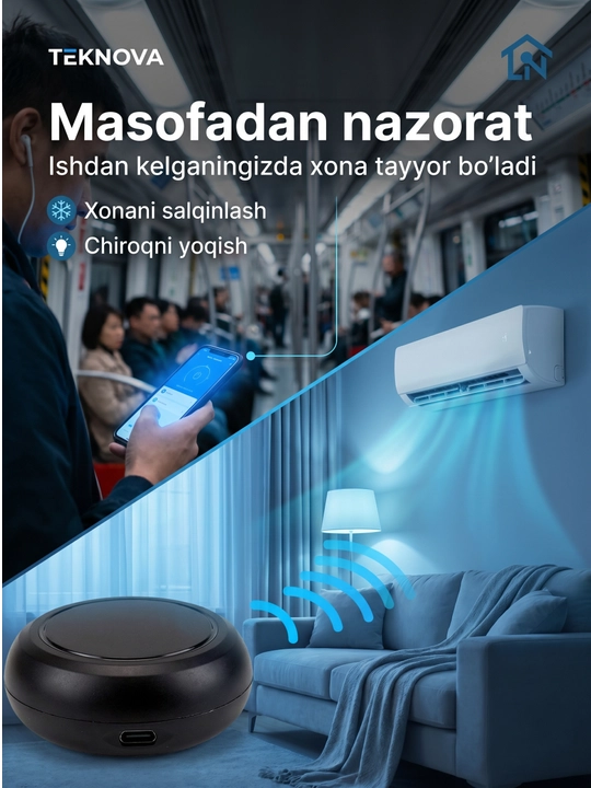 Умный пульт Wi-Fi для управления техникой через телефон и Алису
