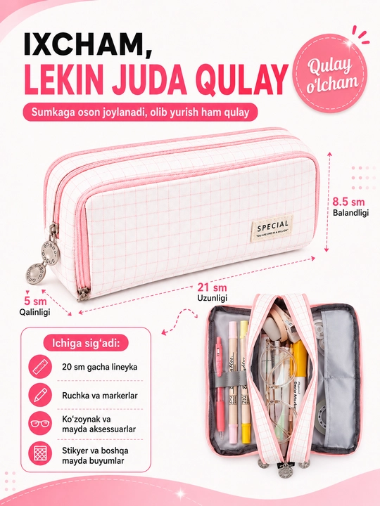 Maktab qalam qutisi, bolalar, o'g'il bolalar va qizlar uchun