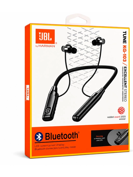 JBL Tune KG-103 беспроводные Bluetooth наушники Neckband с LED дисплеем