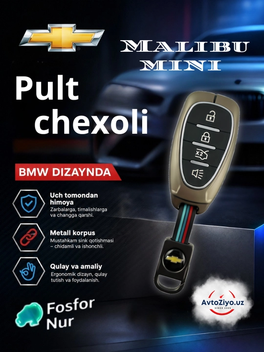 Avtomobil pulti uchun chexol, temir xromlangan g‘ilof, barcha moshinalar uchun - 