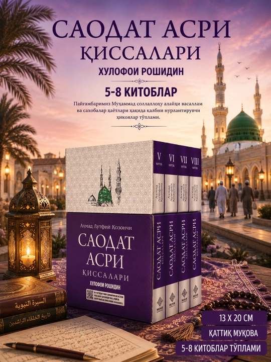 Saodat asri qissalari 1–4 va 5–8 kitoblar to‘plami Ahmad Lutfiy Qozonchi - 