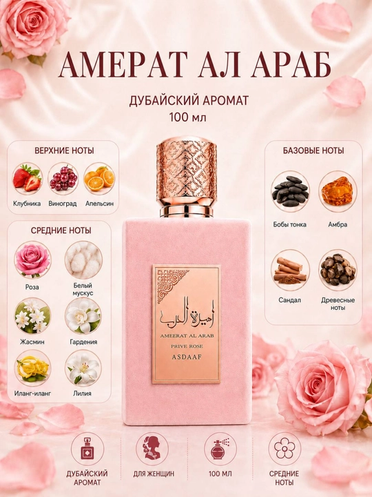 Парфюмерная вода Ameerat Al Arab, женская, 100 мл, Дубай - 