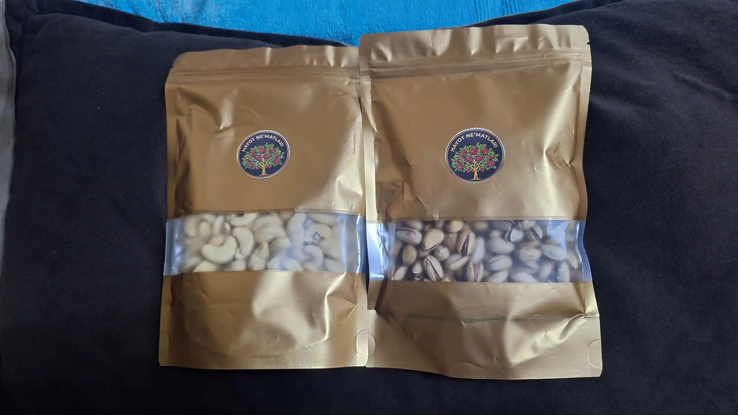 Hayot Ne’matlari Premium keshyu yong‘oqlari - tabiiy ta’mli va foydali yengil taom 200 g