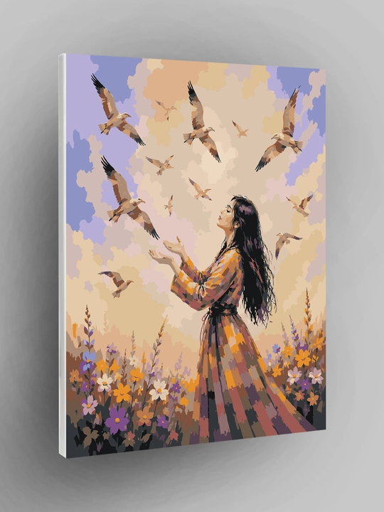 Raqamlar bo'yicha rasm chizish ARTERY "Qizlar", 40×50 sm