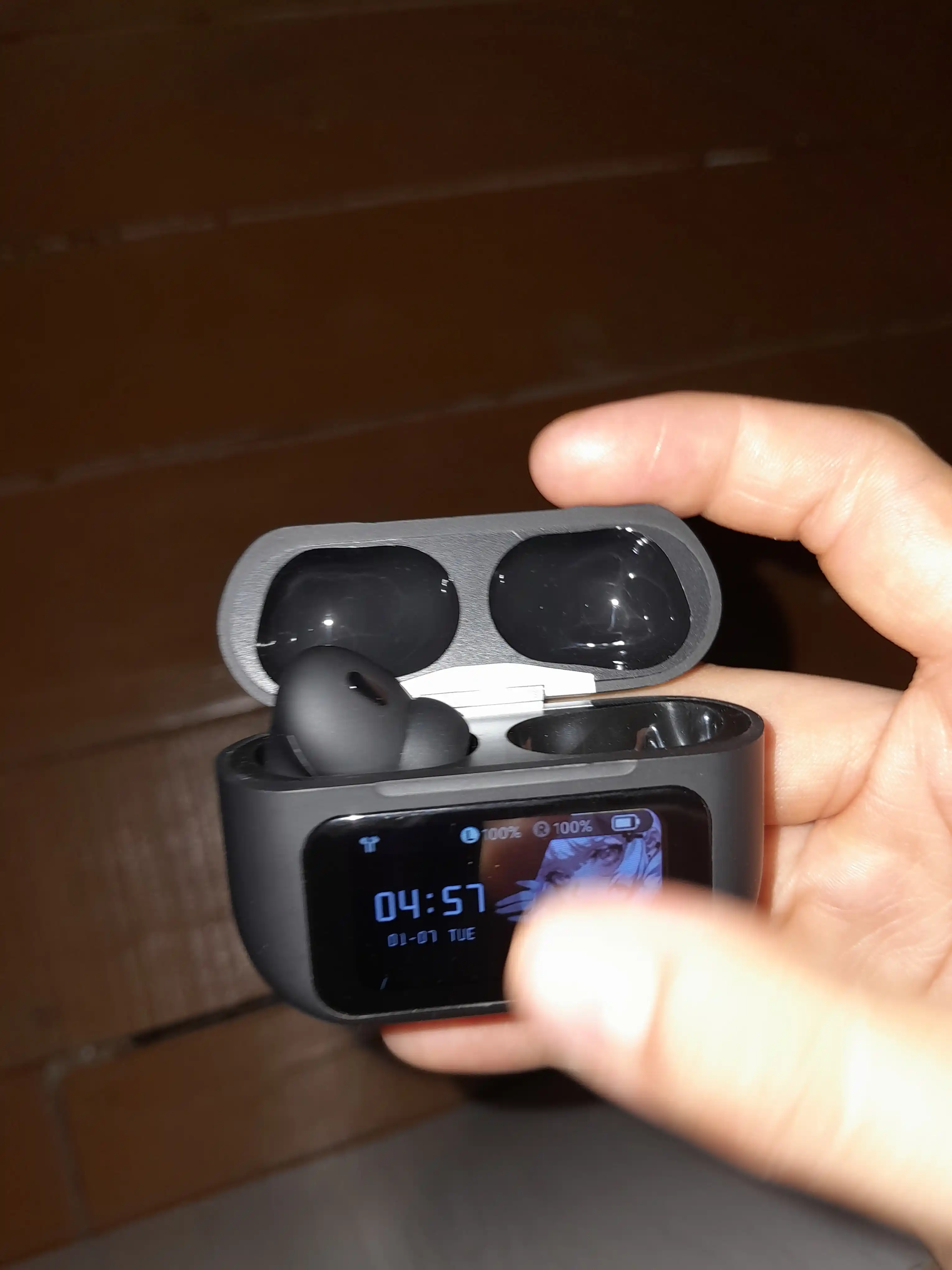 Simsiz quloqchinlar, displeyli, iPhone va Android Pods Pro 2 iOS uchun, sensorli ekrani