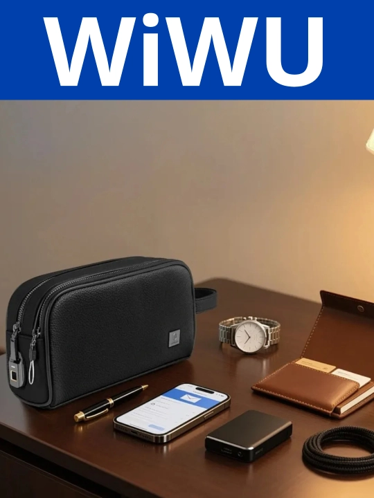 WiWU Phantom Pro – органайзер с отпечатком пальца и барсетка с современным дизайном - 