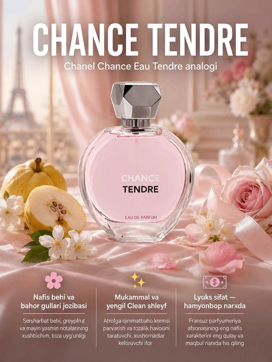 Chance Tendre by Fragrance World, Eau de Parfum, 100 ml - 