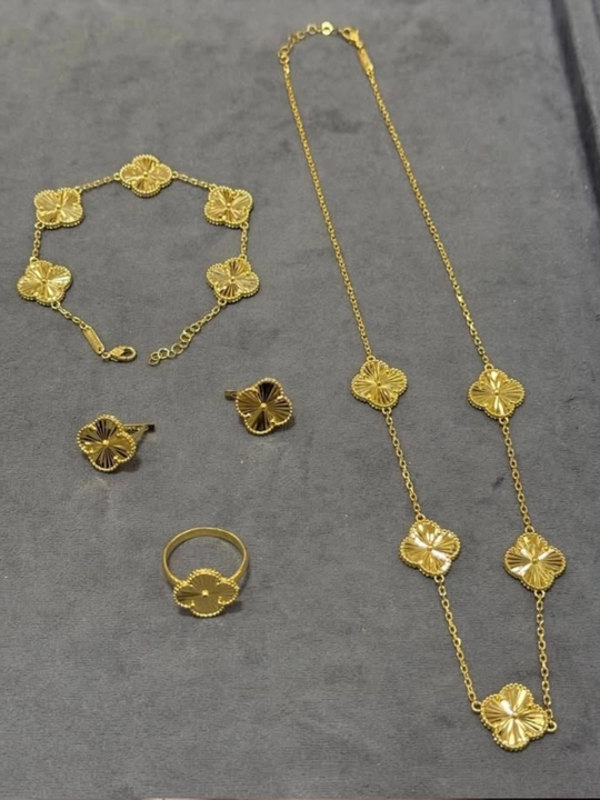 VAN CLEEF набор бижутерий, кольцо, серьги, цепочка, браслет