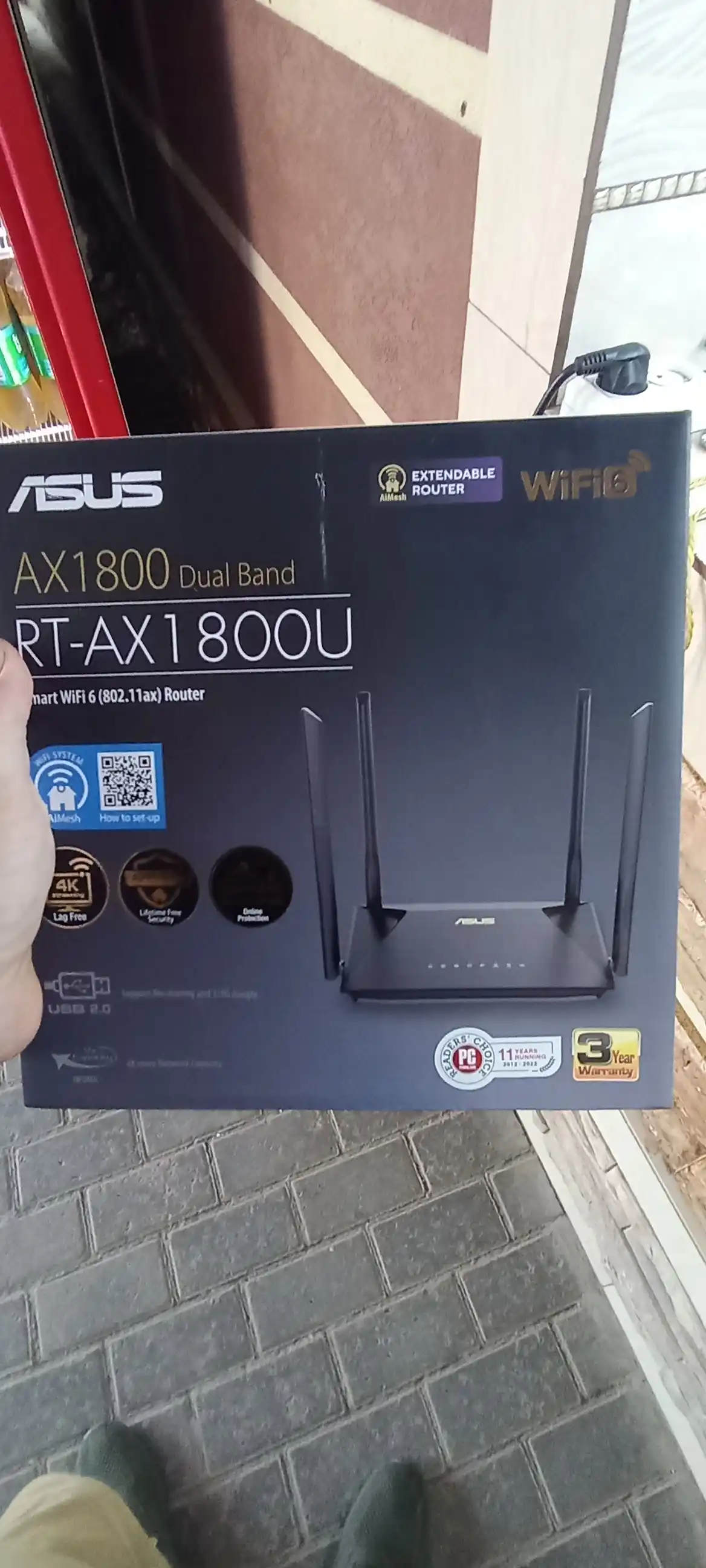 WIFI роутер ASUS, RT-AX1800U, 90IG06P0-MO3520