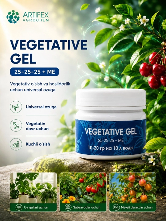 Удобрение для растений Artifex Agrochem Vegetativ gel, 100 г