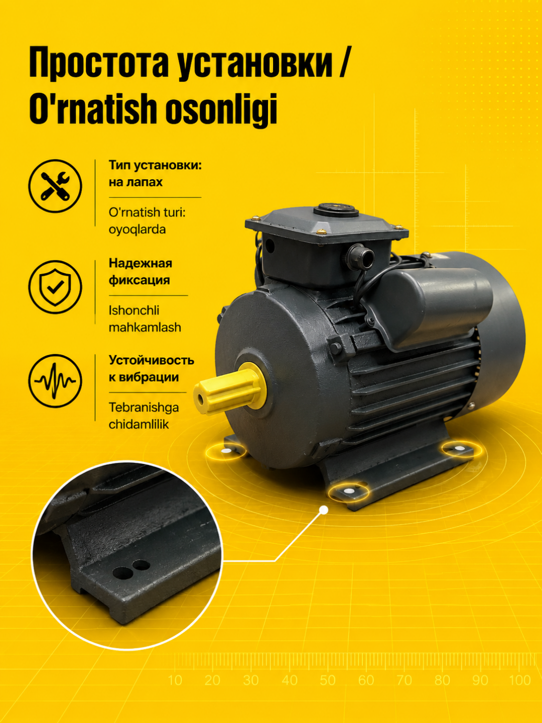 Bir fazali elektr motor MOON 3 kVt, 220 V, 3000 rpm
