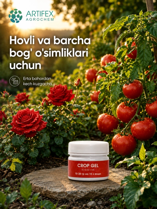 Artifex Agrochem Crop gel gul uchun o'g'iti, 100 g - 