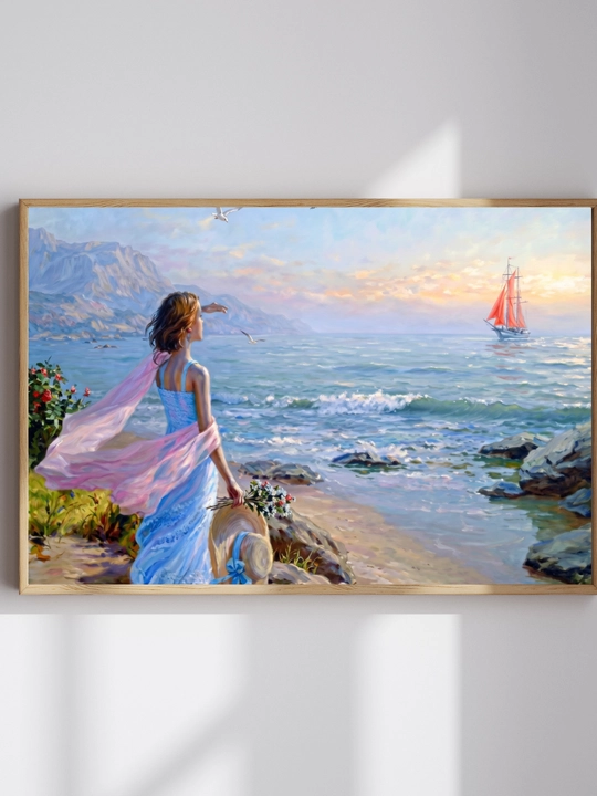 Raqamlar bo'yicha rasm 40x50, podramnikdagi chizish to'plami, rangtasvir, YCGJ30963 - 