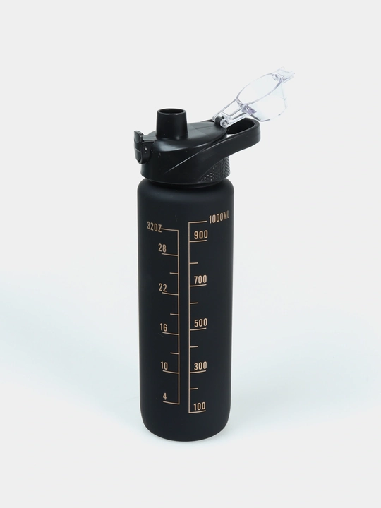 Suv shishasi, sheyker, fitnes uchun sport suvi shishasi, vaqt shkalasi bilan, 1000 ml