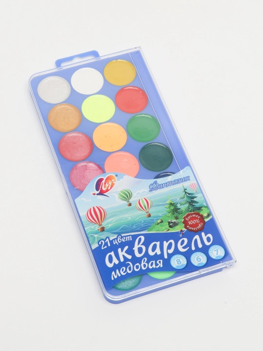 Fantaziya akvarel mo‘yqalamsiz 21 xil rang