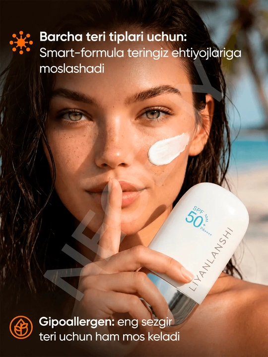 Quyoshdan himoya qiluvchi krem SPF 50 yuz va tana uchun, orginal spf krem