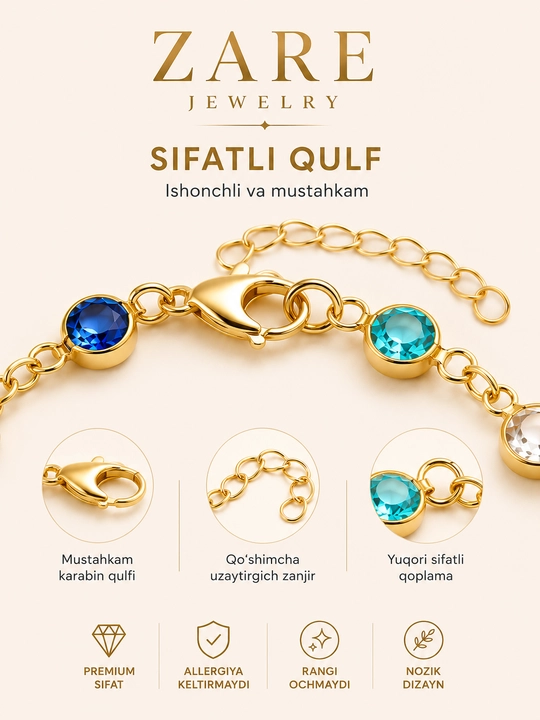 Женский браслет Zare Jewerly