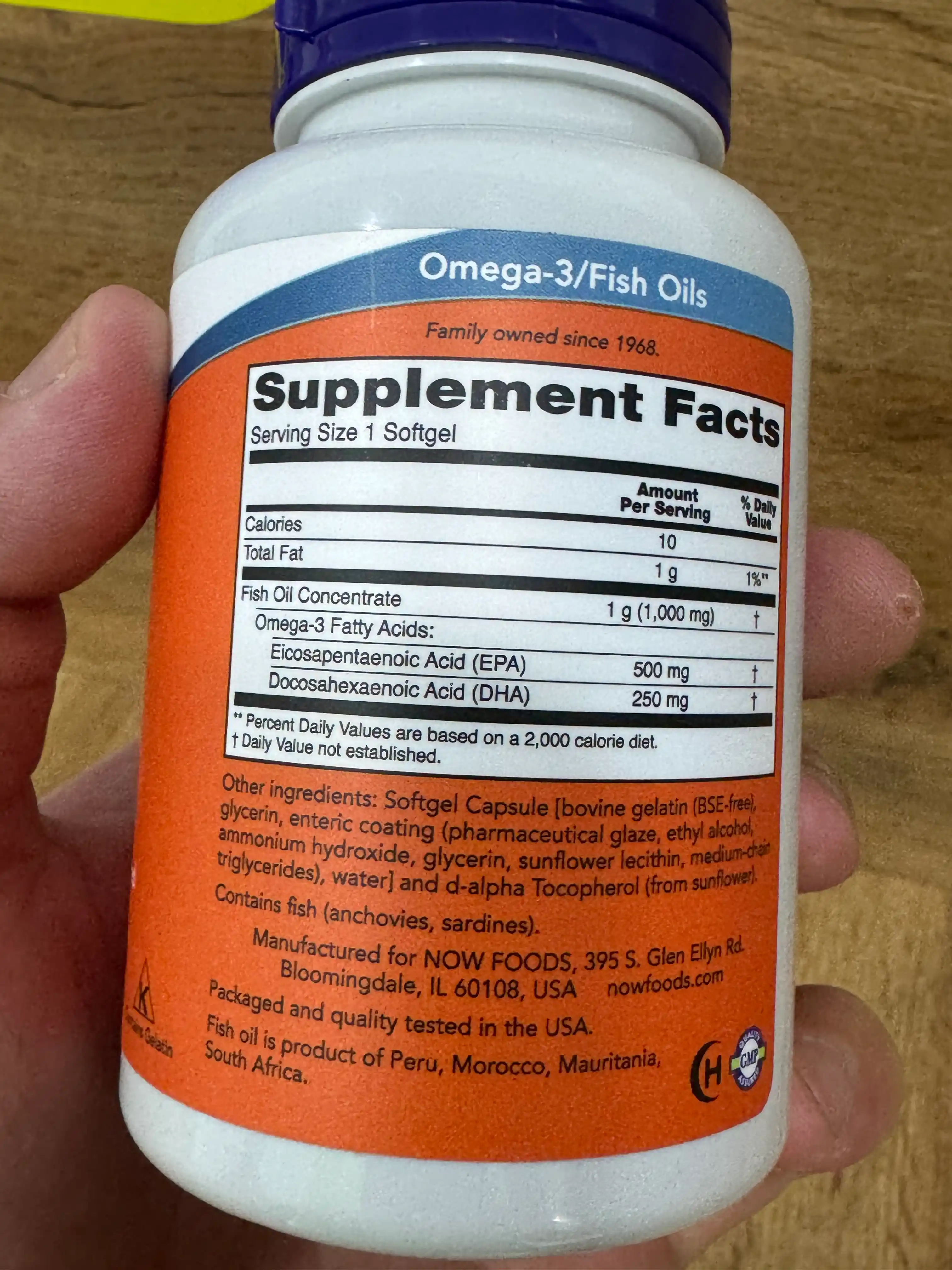 NOW Supplements, Ultra Omega-3, 500 EPA и 250 DHA, рыбий желатиновый капсула