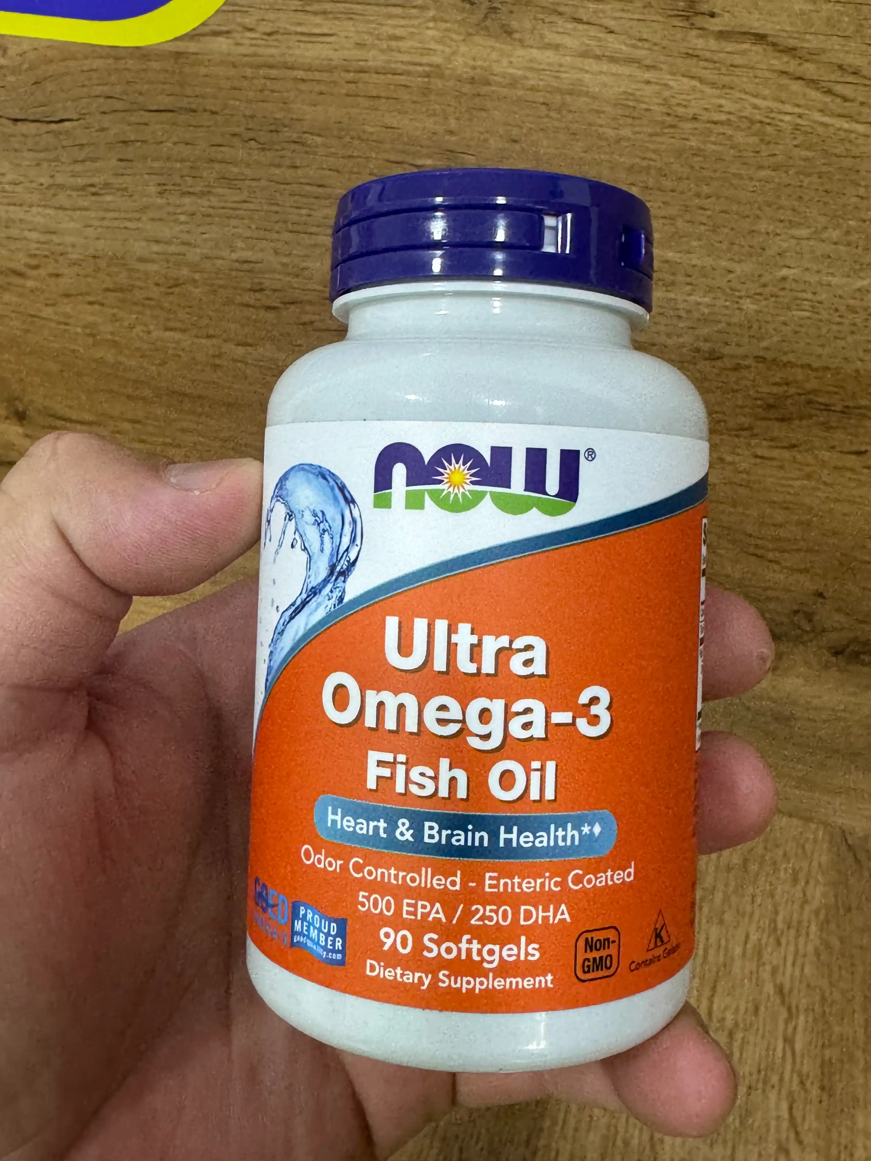NOW Supplements, Ultra Omega-3, 500 EPA и 250 DHA, рыбий желатиновый капсула